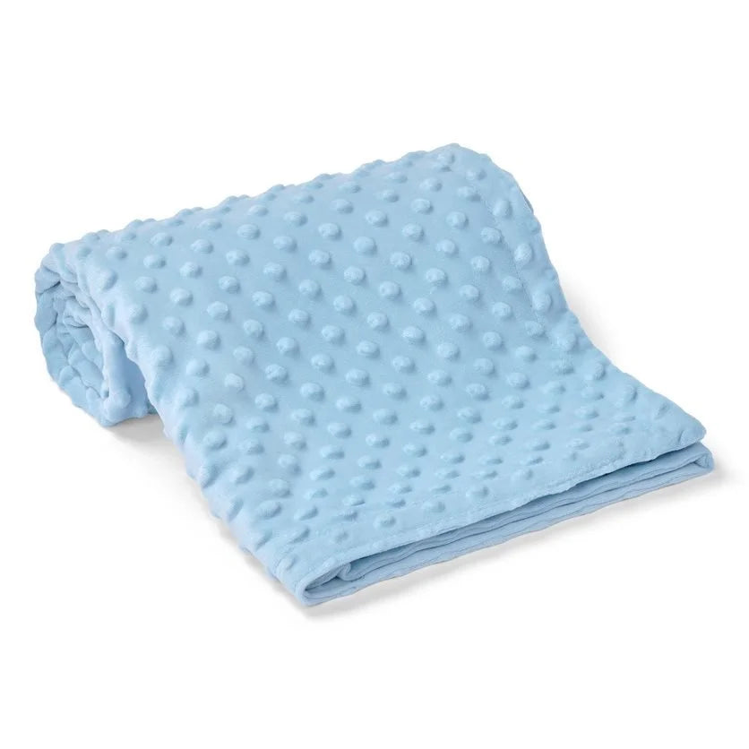 BH003 Minky Fleece Blanket - Light Blue