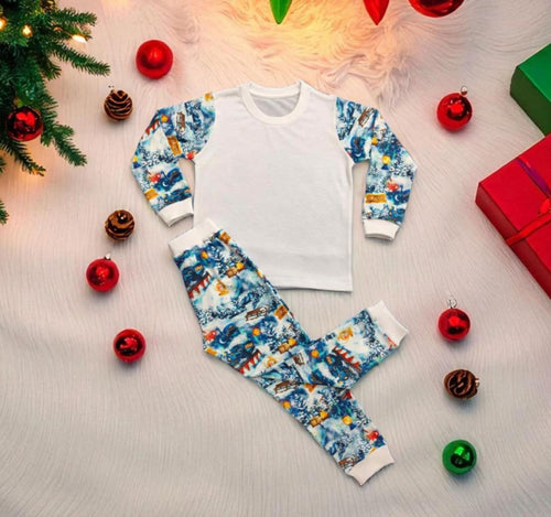 Frostwhisper baby-size Christmas pyjama design