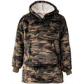 Green camo oversized personalised children's hoodie
