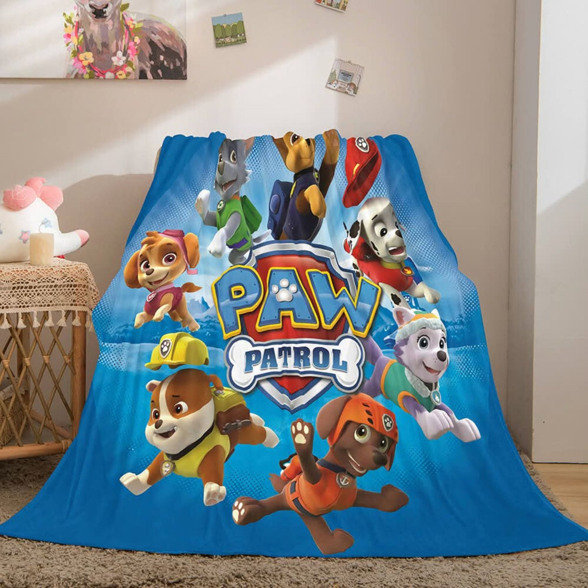 Paw Patrol kids character blanket reference image